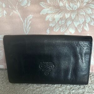Lancel Paris black luxe leather wallet